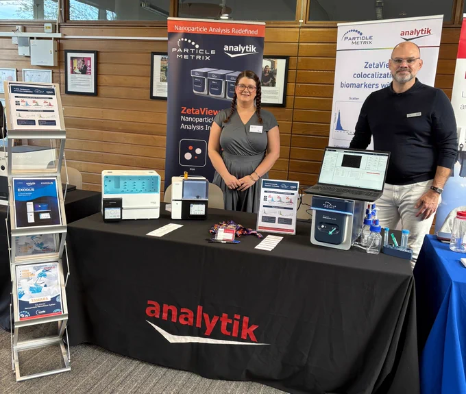 Joint Analytik - Particle Metrix booth at the Midlands Innovation EV Network Conference