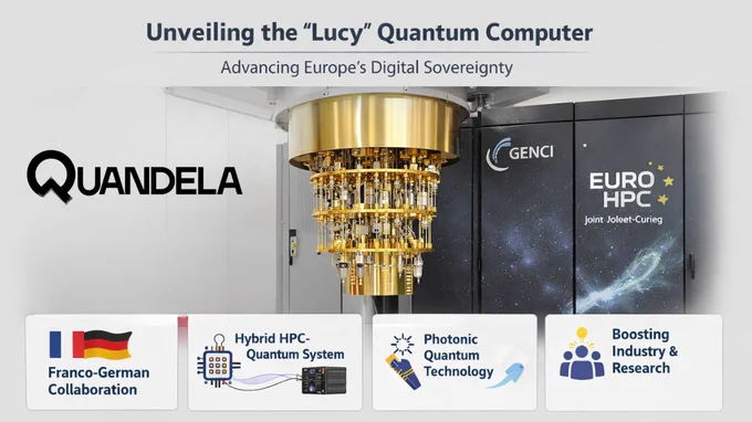 
In this article, we will know that, Quandela leads Europe’s quantum leap with Lucy, a hybrid HPC-quantum system accelerating AI, science, and industrial innovation.


European technology reached a milestone when the CEA’s Très Grand Centre de Calcul launched the Lucy quantum computer on 2026. At this event, Bruno Bonnell, Secretary General for Investment, and Anne Le Hénanff, Minister Delegate for Artificial Intelligence and Digital Affairs, saw a major milestone for the European quantum ecosystem. World’s most powerful photonic quantum computer Lucy boosts digital sovereignty and industrial competitiveness in the continent.
A Sovereign Hybrid Architecture
Lucy is the result of strategic Franco-European cooperation and was acquired by the EuroHPC Joint Undertaking through GENCI as a member of the EuroQCS-France consortium. With sophisticated cryogenic systems supplied by their German partner, Attocube, the device is based on cutting-edge photonic technology created by the French 