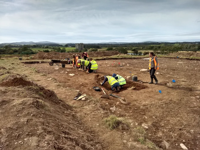 Excavating the site of an Iron Age enclosure on Little Wood Hill, Threave Estate, D&G © Rathmell Archaeology Limited