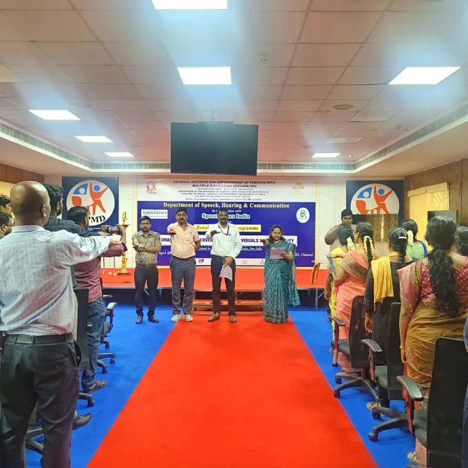 Dr. Nachiketa Rout, Director, NIEPMD (D), along with CRC staffs, administered the pledge to all the staffs in observance of 'Equality Day' as part of commemoration of birth anniversary of Dr. B. R. Ambedkar.