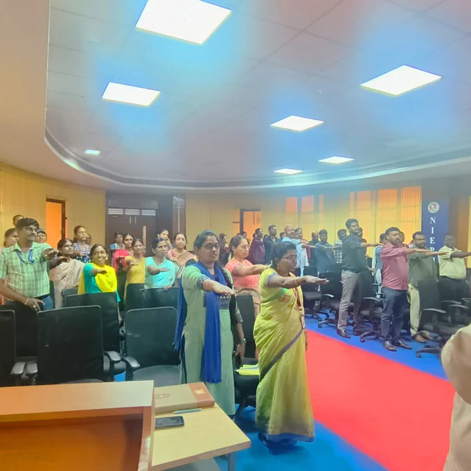 The NIEPMD (D) staffs took a pledge administered by Dr. Nachiketa Rout, Director, in observance of 'Equality Day' as part of commemoration of birth anniversary of Dr. B. R. Ambedkar.