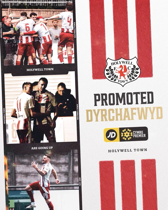Holywell Town promoted to the JD Cymru Premier.