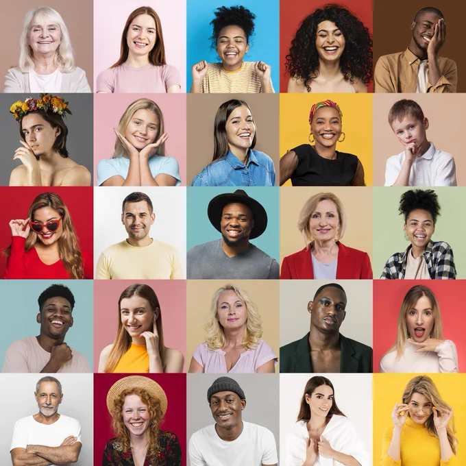Collage of people, from Freepik