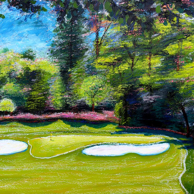 Detail of the green.