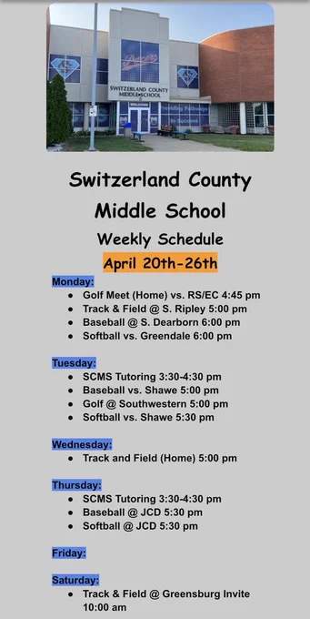 weekly agenda