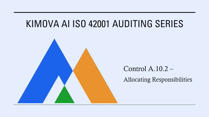 In today's complex AI ecosystems, unclear responsibilities lead to audit failures, incident chaos, and compliance nightmares – especially with third-party vendors, data suppliers, and customers in the mix. ISO 42001 Annex A Control A.10.2 demands explicit allocation: every AI activity, from data handling and model training to deployment monitoring and incident response, must have named owners via RACI matrices, contracts, and living records.

Organizations prove conformity by distinguishing internal vs. external roles, embedding accountability in SLAs, and reviewing assignments as AI systems evolve – auditors love seeing org charts, role descriptions, and timestamped sign-offs.

From a cybersecurity auditor's lens (like yours at Kimova AI), this control plugs the most common governance hole: fuzzy boundaries that expose firms to risks like biased outputs or vendor breaches. Implement with periodic reviews and integrated AIMS structures for scalable, trustworthy AI.