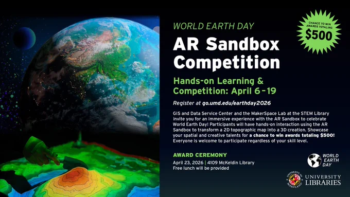 Information from the post repeated with the image of the AR Sandbox.