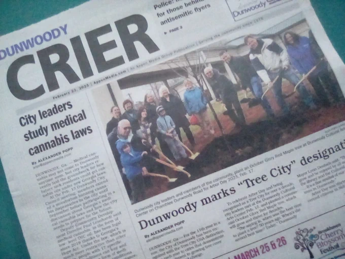 Dunwoody Crier - Still available on paper. 