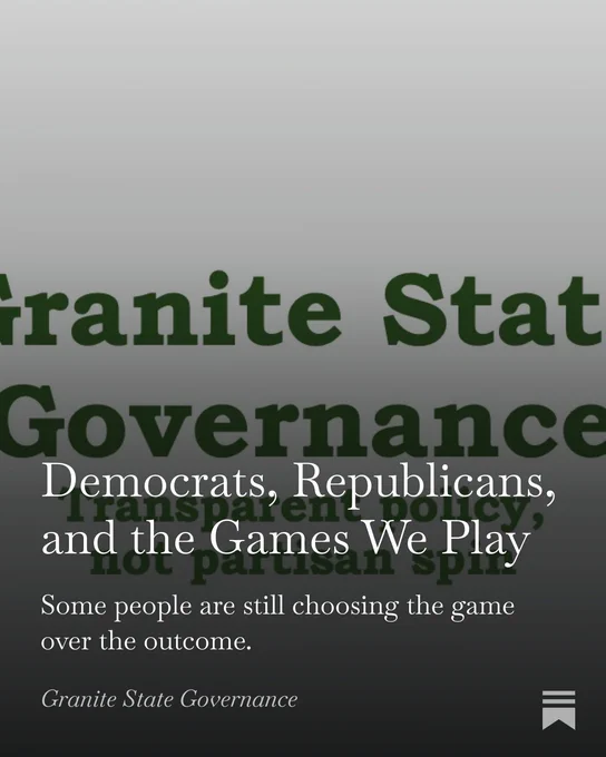 Democrats, Republicans, and the Games We Play
Some people are still choosing the game over the outcome.