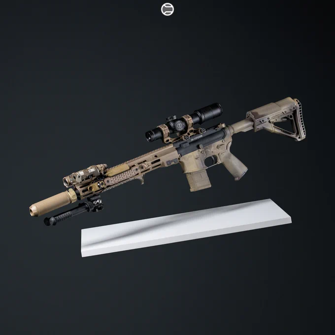 RailScales Karve-P Polymer M-LOK Hand Stop, G10 XOS, XOS-W, & XOS-H M-LOK Scales (Honeycomb, TerraCore, 3-Slot & 4-Slot), CSMR Mag Button, QDX Sling Mount | 14.5" URG-I, Geissele SMR Mk16 URG-I 13.5" MLOK Rail (DDC), Daniel Defense 14.5" 5.56 Barrel, Surefire SOCOM-556Mini4 (RC4) w/ SOCOM 5.56 4-Prong Flash Hider, L3Harris NGAL Laser, Insight Tech WMX200 Light w/ Rotating Body, B&T Industries Atlas Bipod, Leupold Optics Mk6 1-6x Scope & Deltapoint Pro MRDS w/ Badger Ordnance C1 Mount (PN 170-340), Unity Tactical Hot Button MLOK (NGAL Plug), Geissele URG-I ACH (DDC), Bootleg Inc Adjustable BCG, Colt Firearms M4 Carbine Lower, Magpul MOE Grip, CTR Stock, and 20rd Gen 1 PMAG.