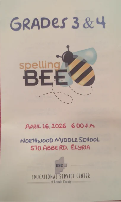 Spelling Bee program cover