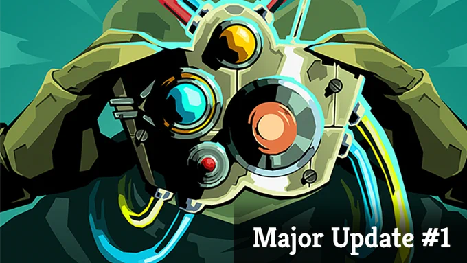 New portrait art for Defect's Modded card, featuring an enhanced Defect. Text says "Major Update #1"