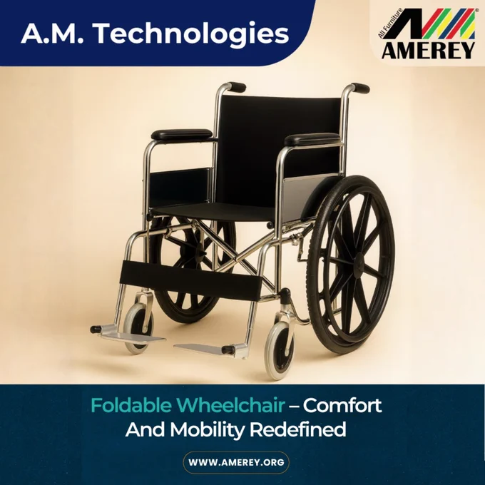 Move with confidence and comfort. Our high-quality wheelchair is built with a strong stainless steel frame, smooth-rolling wheels, and ergonomic seating to provide effortless mobility and reliable support wherever you go. 
1. Strong stainless steel frame
2. Comfortable cushioned seat
3. Smooth mobility with durable wheels  
4.Ideal for hospital & home use