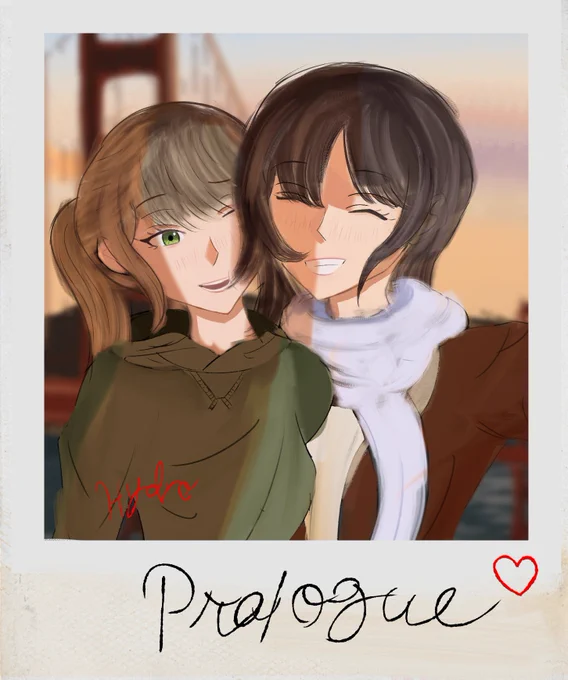 I got the idea for these two characters after listening to a couple of songs talking about taking chances on living your dreams. This polaroid photo is a reminder to them that this rough part of their lives is just the “prologue” to the epic journey ahead. 

I want to tell their stories through a series of polaroid photos they take, so expect some more drawings in the coming weeks. :)