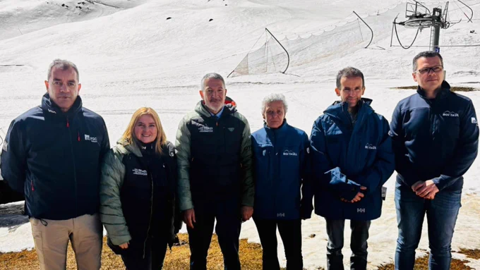 El conseller d'Empresa i Treball, Miquel Sàmper, a l’estació d’esquí de Boí Taüll