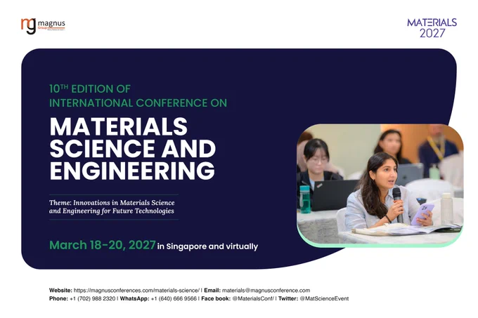 Materials Science Conferences
Materials Science and Engineering Congress
Materials Conferences