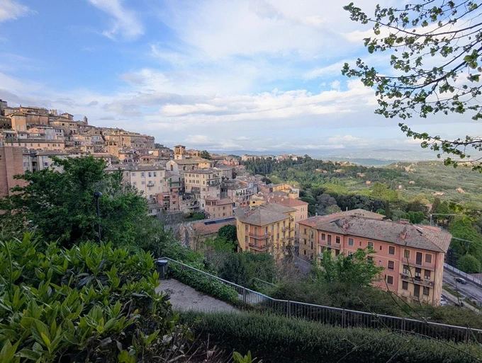 A photo of Perugia, where the festival is taking place.