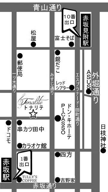 トナリテへの地図