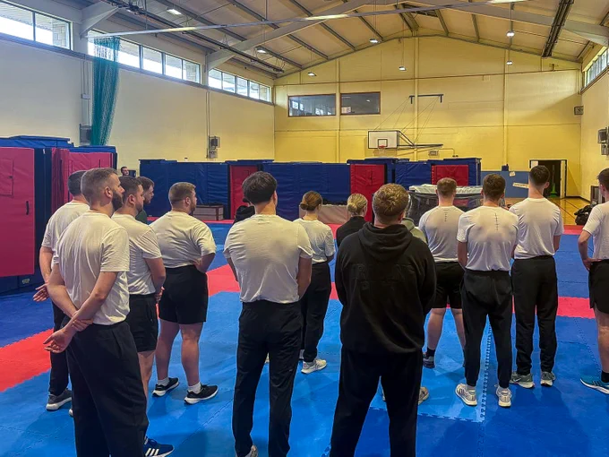 Police officers carrying out Operational Safety Training (OST) at the Scottish Police College, Jackton.