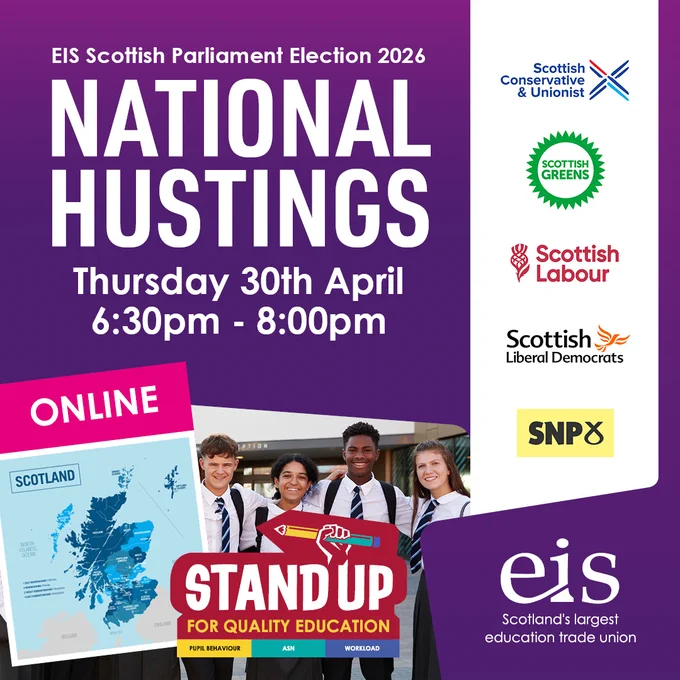 National EIS hustings online Thursday 30th April 6:30pm - 8:00pm

