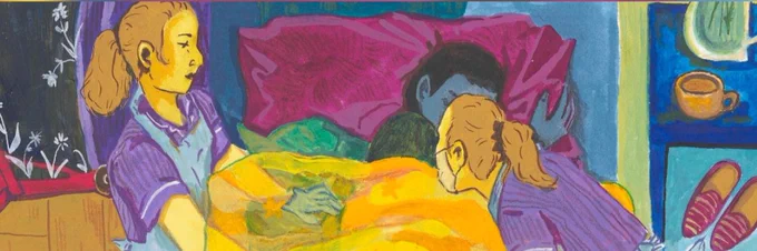 An artistic image of caregiving.