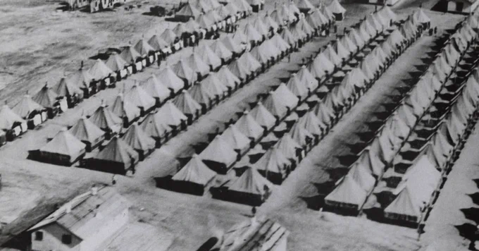 Pictured: Camp Gordon, GHS 1361-PC-03-0047; Camp Benning, GHS 1361-PH-43-71-24; Camp Hancock, GHS 1361-PC-03-0043. 