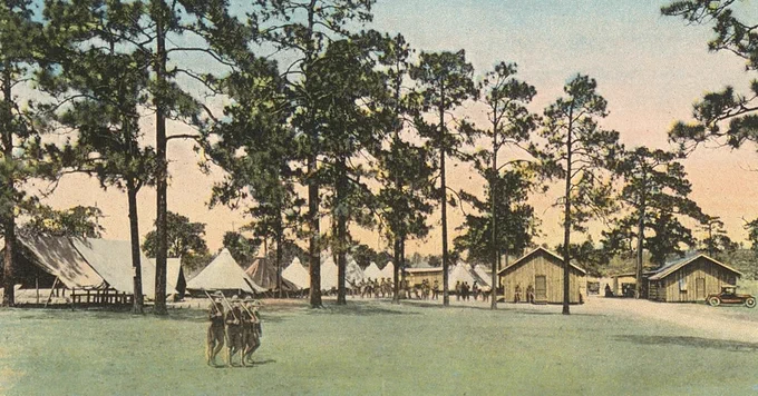 Pictured: Camp Gordon, GHS 1361-PC-03-0047; Camp Benning, GHS 1361-PH-43-71-24; Camp Hancock, GHS 1361-PC-03-0043. 