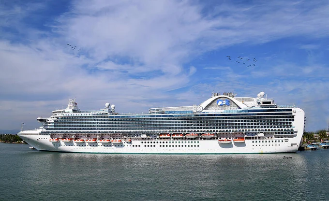 😍 SOLD!  😍 The Ruby Princess by Floyd Snyder 

A large white cruise ship, the Ruby Princess, shown in calm harbor waters with multiple decks, orange lifeboats, and a blue crest near the top. The sky is partly cloudy with birds overhead, highlighting the scale and elegance of the vessel. 

Available on paper, canvas, wood, metal, and acrylic as a fine art wall hanging. Also available on T-shirts, hoodies, phone cases, blankets, note cards, mugs, and dozens of other consumer products, making incredible, unique, one-of-a-kind gifts.

#MaritimePhotography #TravelArt #SeascapeLovers