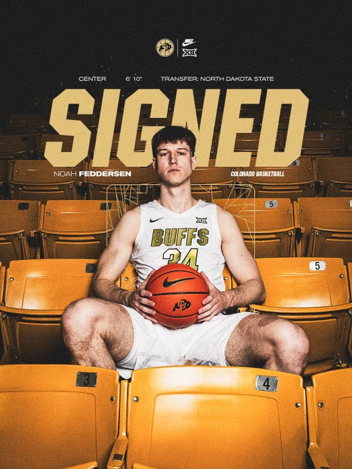SIGNED: Noah Feddersen 
6'10" center 
transfer: North Dakota State