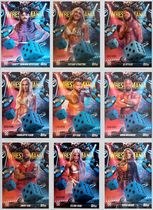WWE Topps World Wrestlemania 41 Vegas Exclusive Cards 2025