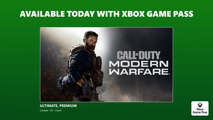 Call of Duty: Modern Warfare is available today with Xbox Game Pass.