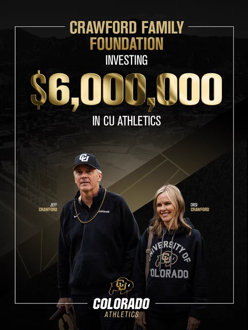 Crawford Family Foundation investing $6 million in CU Athletics 
