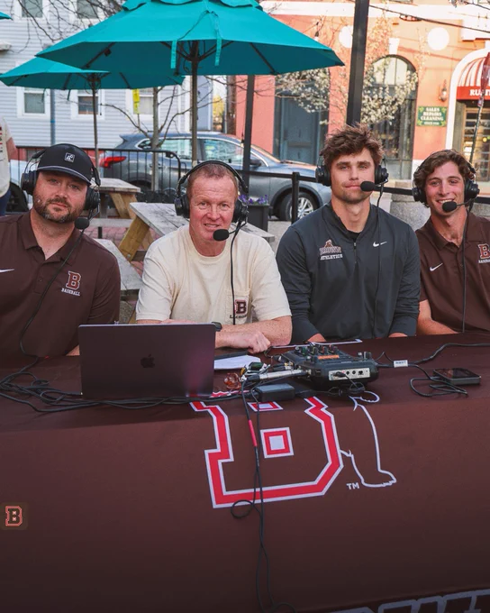 Coach Frank Holbrook, Peter Dubie, and Mark Henshon joined the Brown Bears sports Report on Thursday night