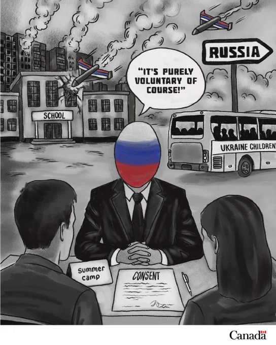 [School] 
“It’s purely voluntary of course!” 
[Russia] 
[Summer camps] 
[Consent] 