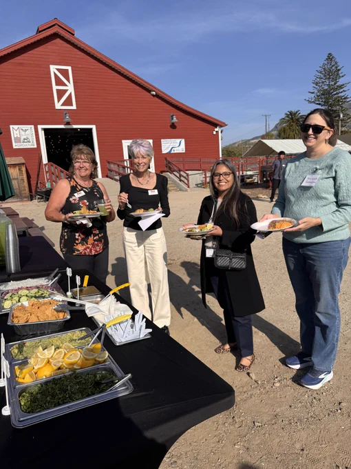 Ventura College East Campus held a Centennial celebration at the Agriculture Museum of Ventura County in Santa Paula. 

Vet Tech instructors eating tacos at red barn