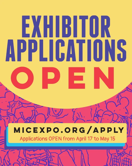 Applications to be an exhibitor at this year's MICE are now open from April 17th to May 15th over at MICEXPO.ORG/Apply