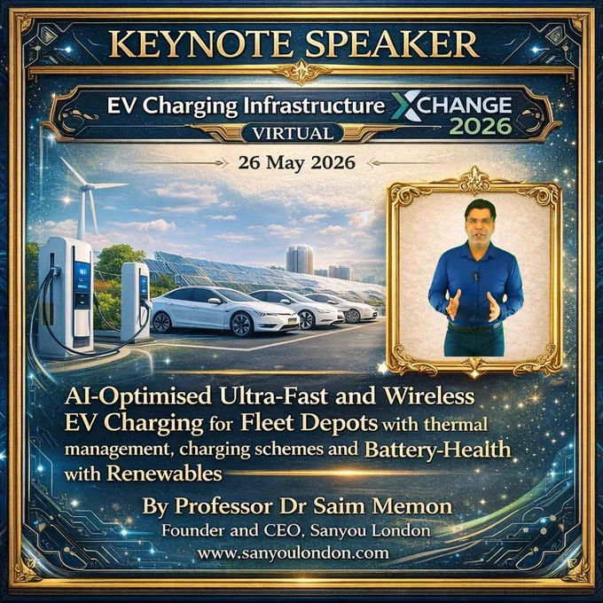 Professor Dr Saim Memon  Keynote Speaker at EV Charging Infrastructure XChange 2026
Sanyou London