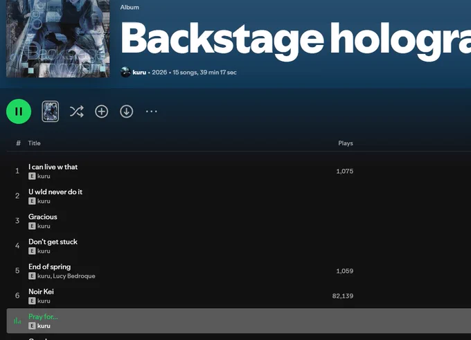 kuru backstage hologram