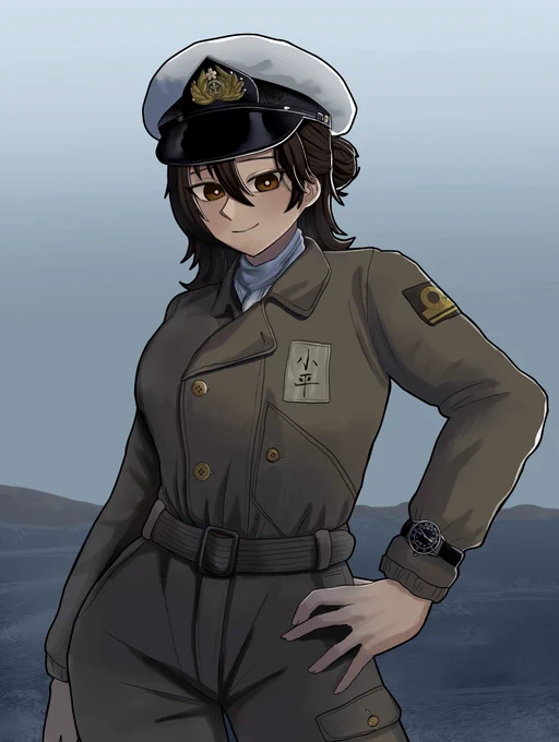 Launch of a actual OC? 
Navy-issue flight suit with a sublieutenant's rank insignia, but no vest, harness, gloves or leather flight helmet as there isn't any American aircraft just yet. Present is a wristwatch and a peaked cap though.

summer 1944