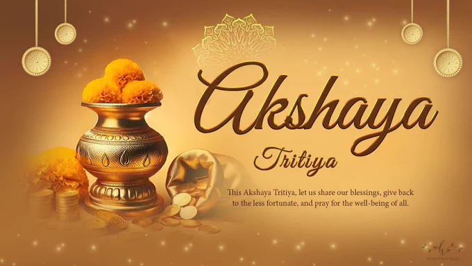 The sacred occasion of Akshaya Tritiya reminds us of faith, patience, and selfless service.
May this day bless everyone with the fruits of their hard work and inspire us to keep moving forward towards our goals.
Happy Akshaya Tritiya.