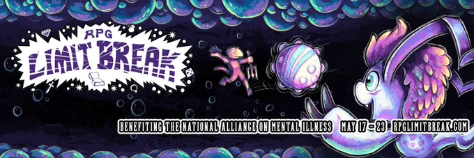 Ocean Banner for RPGLB2026 benefiting NAMI art designed by LLK
