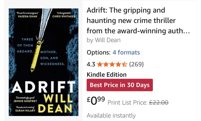 Adrift (kindle) 99p