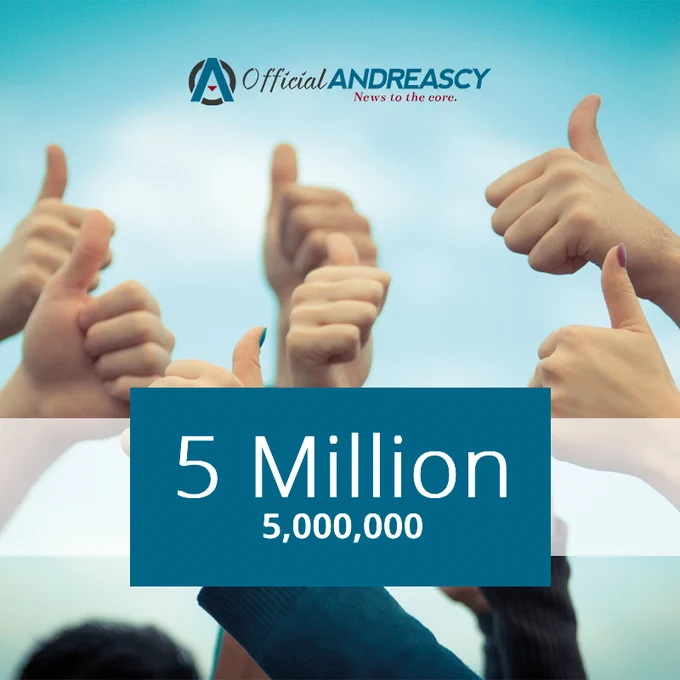5 Million Views on THE OFFICIAL ANDREASCY