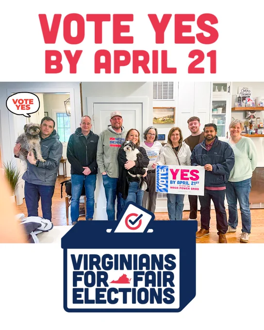 Senator Saddam Salim knocks on doors in Virginia neighborhoods to encourage them to get out and vote YES.