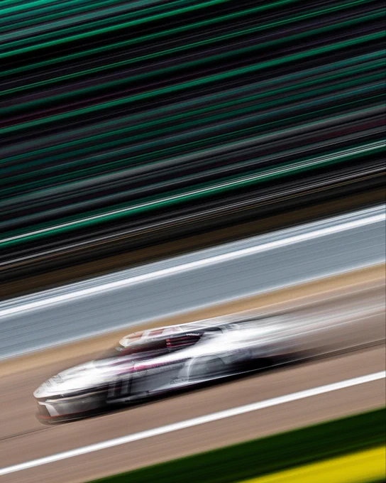 Denny Hamlin races past at Kansas Speedway.
