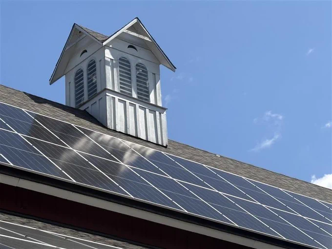 Solar Panels on Pickering Barn Roof