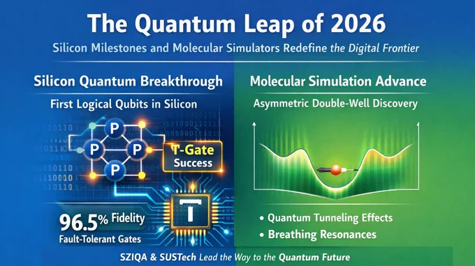 The Silicon Revolution: A Logical Milestone
The development of a “logical qubit,” a unit of information shielded from outside noise by being encoded across several physical qubits, has long been considered the “holy grail” of quantum computing. Although trapped ions and superconducting circuits were the first to achieve this milestone, silicon has long been regarded as the “dark horse” of the industry because of its potential for mass production. This month, a research team from the Southern University of Science and Technology (SUSTech) and Shenzhen International Quantum Academy (SZIQA) showed the first universal set of logical gate operations on a silicon processor, realizing that promise.

The work made use of a “Kane-style” design, which was first put forth in 1998 and makes use of the nuclear spins of phosphorus atoms implanted in silicon that has been isotopically purified. 