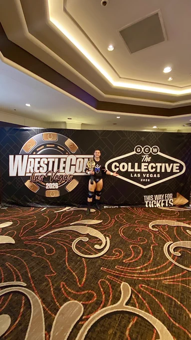 Independent professional wrestler and SoCal Pro Wrestling Heavyweight Champion Mathias at Wrestlecon 2026 and GCW the collective in Las Vegas, Nevada for Wrestlemania Week