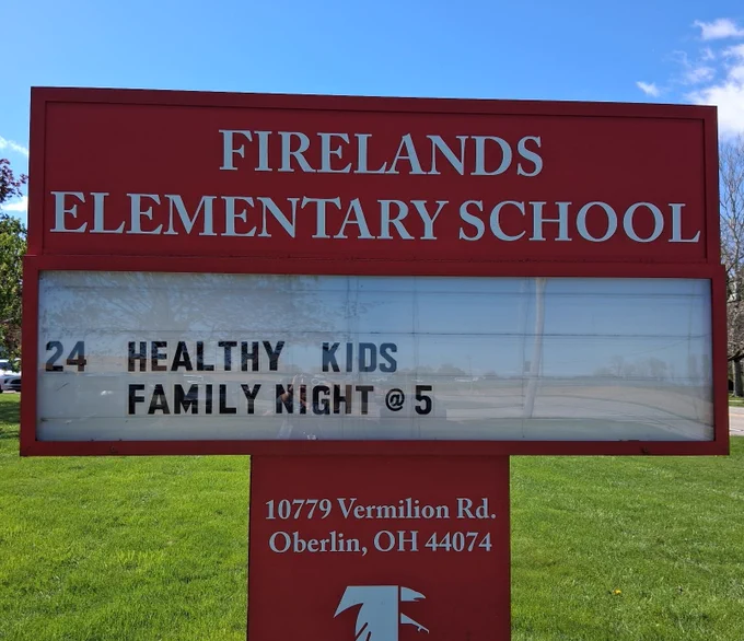 School sign
