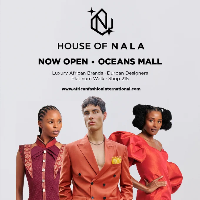 Now open at Oceans Mall.

House of NALA brings together a considered selection of African designers, with clothing and accessories available to shop in-store.

Find us at Shop 215 on the Platinum Walk.
